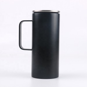 Custom 400ml double wall stainless steel vacuum tumbler with lid and steel handle