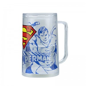 Customized 400ml double wall plastic ice mug