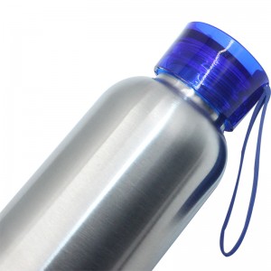 Dinding tunggal bebas BPA 304 Botol air tersuai keluli tahan karat dengan tali