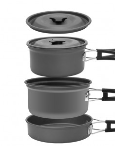 Supplies 3-4 People Equipment High Quality Metal Combination Outdoor Camping Foldable Cookware Set