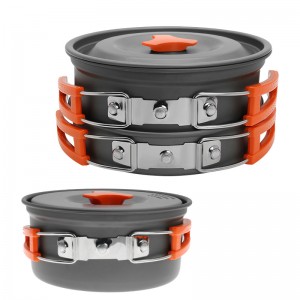 Suplai 3-4 Jalma Equipment High Quality Metal Kombinasi outdoor kémping Foldable Cookware Siapkeun