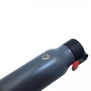 Double wall vacuum insulated wide water bottle with rope