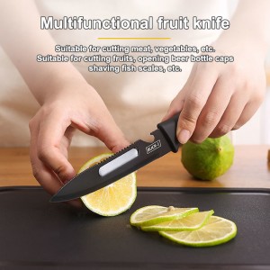 Stainless steel Chef Knife Set with Board holder 7 Pieces Plastic Chopping Block for the kitchen