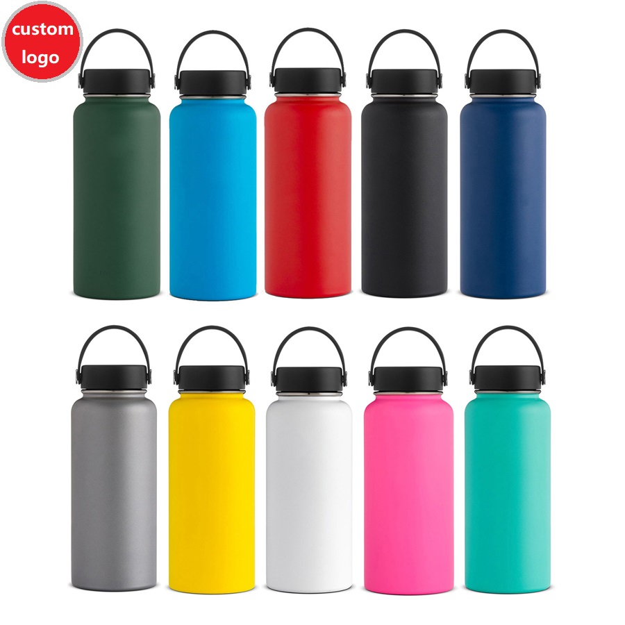 China wholesale Plastic Mineral Water Bottle 300ml Manufacturer –  32 oz Custom printed stainless steel double wall vacuum insulate hydro sports hiking water bottles thermos flask – SU...