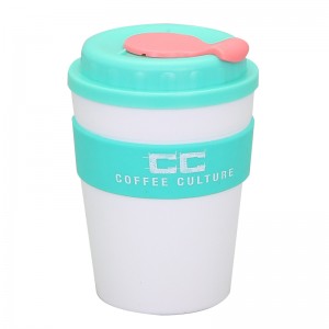 wholesale 250ml travel coffee mug with silicone sleeve