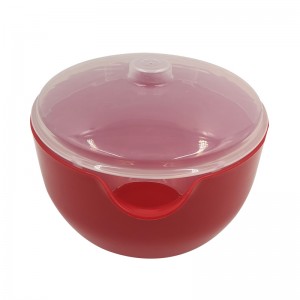 Microwave Soup Oatmeal Bowl Stew Pot with Spout and Splash Cover 1.2L 100%BPA