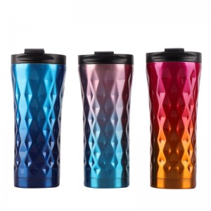 20oz Qapaqlı yüksək keyfiyyətli vakuum izolyasiyalı ikiqat divarlı səyahət tumbler