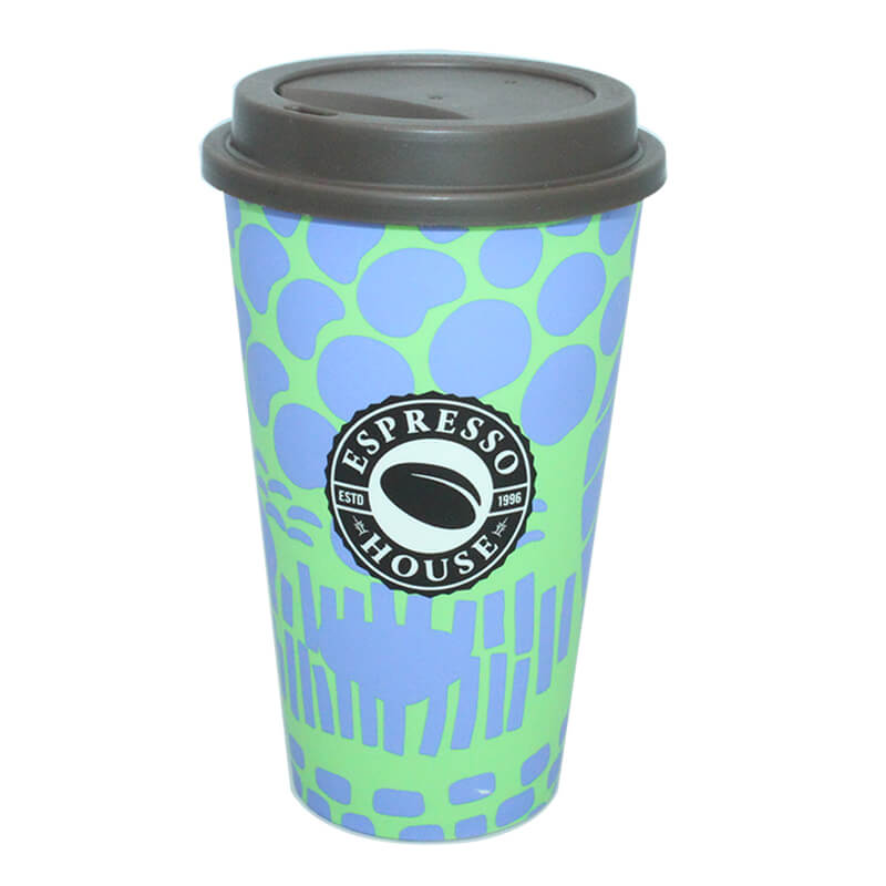 Top Suppliers Custom Coffee Cups - Customized 500ml plastic travel coffee mug with – SUNSUM