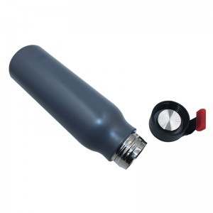 Double wall vacuum insulated wide water bottle with rope