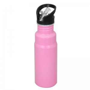 Customized 700ml Sport Aluminum water bottle with straw