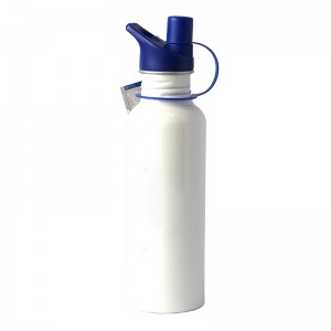 בקבוק מים ספורט אלומיניום 700 מ"ל מותאם אישית עם קש