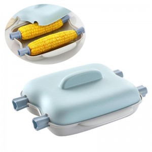 IMicrowave Corn Steamer Cooker iMicrowavable eKhawulezayo isikhongozeli sombona esi-2 esiLula Ukupheka iGajethi yeKhitshi yombona