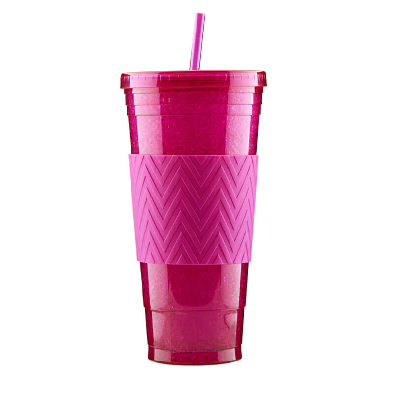 Discount Price 24 Oz Stainless Steel Tumbler - 24oz Double wall plastic tumber with straw custom color – SUNSUM