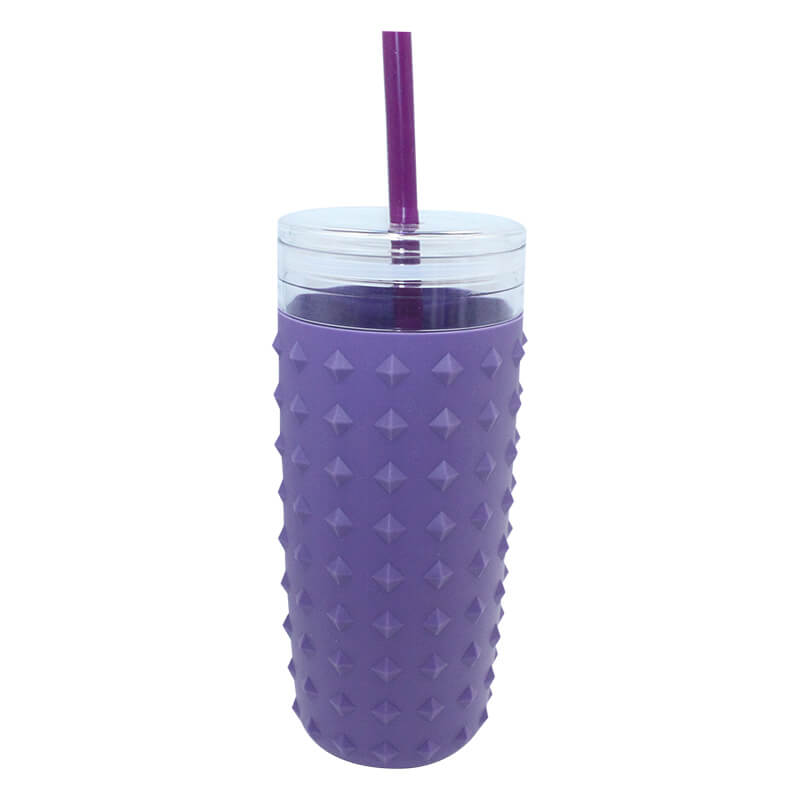 Leading Manufacturer For Stainless Steel Tumblers With Slide Lid - 900ml plastic tumbler with silicone sleeve  – SUNSUM