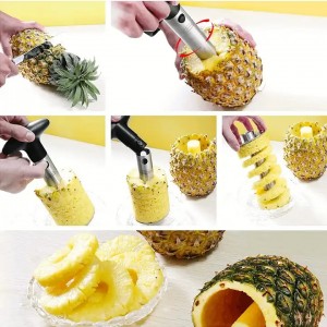 Easy Core Removal Stainless Steel 304 Pineapple corer slicer