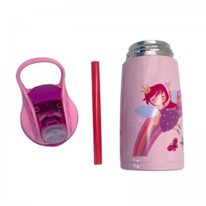 Rojongan Hot percetakan custom stainless steel vakum insulated botol cai kids kalawan BPA Free flip tutup luhur