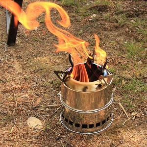 Camping Stove Portable Stove Stainless Steel Firewood Furnace Magaan ang Camping Alcohol Stove na may Nylon Carry Bag