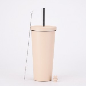 Vacuum Stainless Steel Coffee Mug 700ml Thermo Mug With Lid Beer Mugs For Tea Thermos Metal Drink Straw Travel Cups