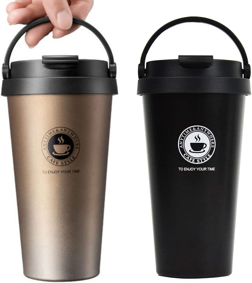 Thermal leak proof Stainless steel vacuum insulated keep cold travel tea mug with handle