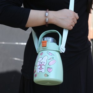 Double Walled Removable straw Hot selling Water Bottle 32OZ vacuum stainless steel custom logo