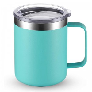 12oz Double Odi Alagbara, Irin idabo Kofi Mug pẹlu Mu