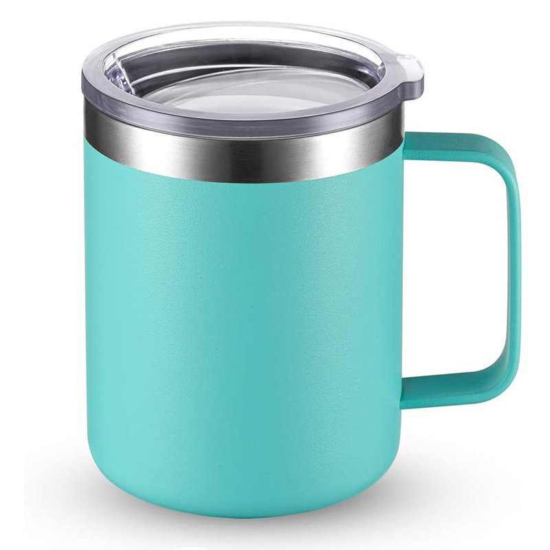 High Quality Plastic Unbreakable Coffee Mug - 12oz Double Wall Stainless Steel Insulated Coffee Mug with Handle – SUNSUM