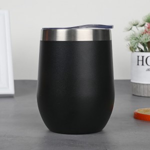 custom 12 oz stainless steel vacuum insulated wine mug