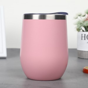 custom 12 oz stainless steel vacuum insulated wine mug