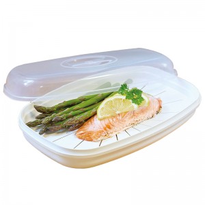 Mikrovlnné parní nádobí pro ryby 0% BPA