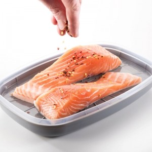 Peralatan Masak Steamer Microwave untuk Ikan 0% BPA