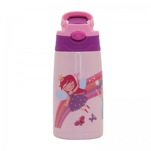 Support Hot printing custom stainless steel vacuum insulated kids water bottle with BPA Free flip top lid