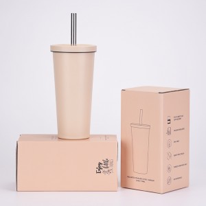 Vakum Stainless Steel Kopi Mug 700ml Thermo Mug Jeung Tutup Beer Mugs Pikeun Teh Thermos Metal Inuman Jerami Travel Cups