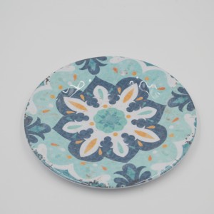 Wholesale classic pattern design melamine plate and bowl dinner set