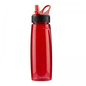 100 % BPA-freie, auslaufsichere 750-ml-Tritan-Wasserflasche mit Strohhalm
