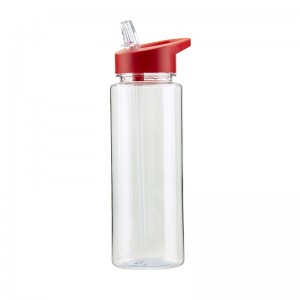 100% BPA free 700ml tritan water bottle with straw custom logo