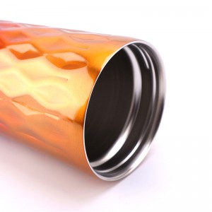 16oz vacuum insulated stainless steel double wall custom travel tumbler with straw