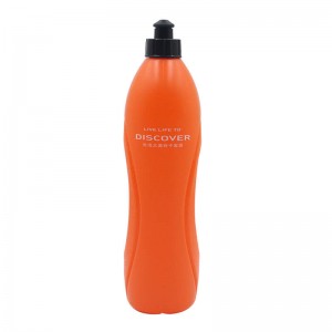 לשימוש חוזר ללא BPA פלסטיק ספורט וכושר לחיצה עליון אטום לדליפה בקבוקי מים בקבוקי מים BPA לוגו וצבע מותאם אישית חינם
