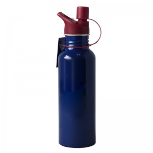 Přizpůsobená 700ml sportovní hliníková láhev na vodu s brčkem