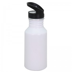 בקבוק מים ספורט אלומיניום 360 מ"ל מותאם אישית עם קש