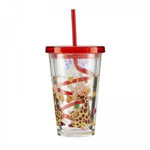 customized 12oz Ob chav phab ntsa yas tumbler nrog straw