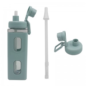 Kawaii Wasserflasche mit 3D-Aufkleber, 700 ml/900 ml, Kunststoff, Reisemilch, tragbar, niedliche Wasserflasche