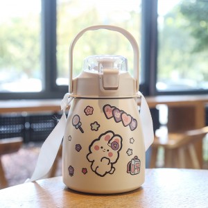 Double Walled Removable straw Hot selling Water Bottle 32OZ vacuum stainless steel custom logo
