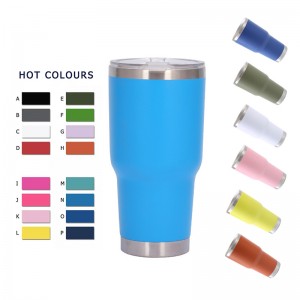 Amazon hot sell 30oz BPA FREE Isolerad tumbler, rostfritt stål vakuummugg med lock Svettsäker / läckagesäkra bilhållarkoppar