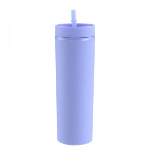 Custom Bpa Free 16oz ეკო მეგობრული PP პლასტიკური წყლის ბოთლი ჩალით