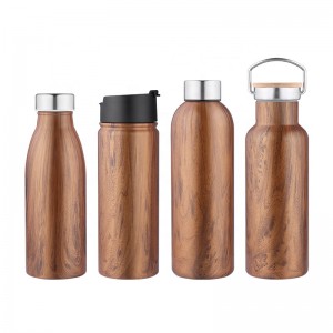 Double wall vacuum insulated wide mouth steel water bottle