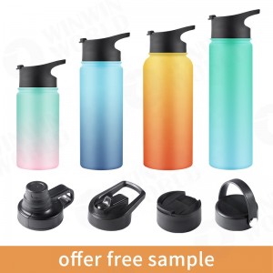 Double wall vacuum insulated wide mouth steel water bottle