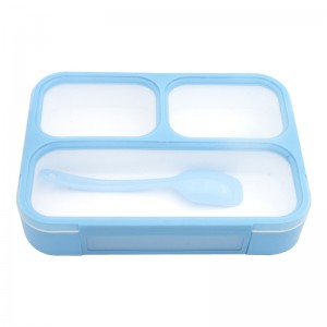 I-Double Layer 4 Compartment Leakproof Plastic Bento Lunchbox